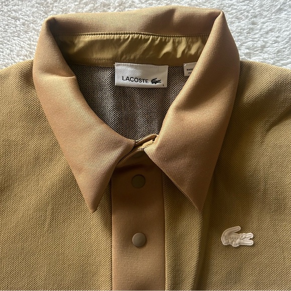 Lacoste polo shirt | Large | tan orange white | Like New - Picture 8 of 10